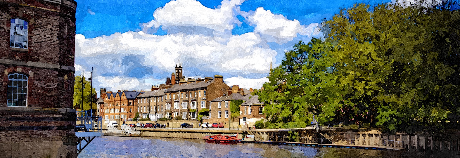 York city riverside view